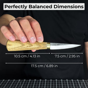 Whittling Sloyd Knife, 7.5 cm (2.95 inches) detail view by Sharky Forged Steel Tools