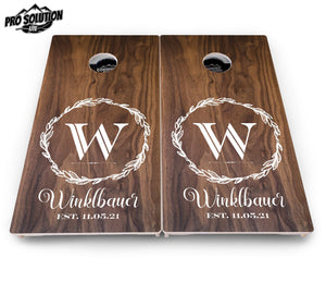 Wreath Cornhole Boards - Pro Solution Lite Series