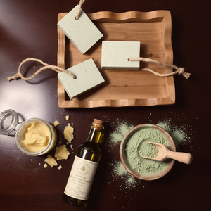 SynEb French Green Clay Body Bar - The Clay Collection by Handcrafted Soaps by Syn Eb, natural skincare detail photo 8
