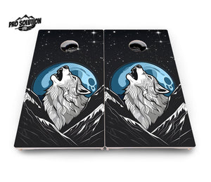 Wolf Howling Cornhole Boards - Pro Solution Lite Series