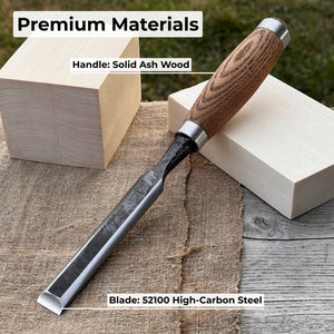 Wood Carving Chisel, 10 - 50 mm (0.39 - 1.97 inches) detail view by Sharky Forged Steel Tools
