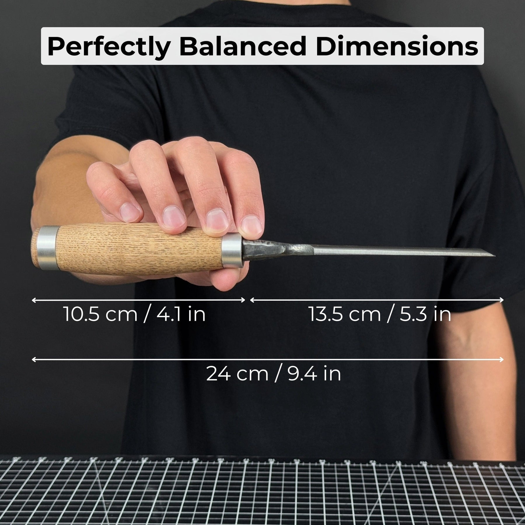 Wood Carving Chisel, 10 - 50 mm (0.39 - 1.97 inches) detail view by Sharky Forged Steel Tools
