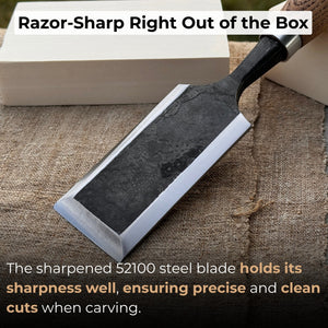 Wood Carving Chisel, 10 - 50 mm (0.39 - 1.97 inches) detail view by Sharky Forged Steel Tools