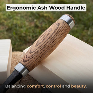 Wood Carving Chisel, 10 - 50 mm (0.39 - 1.97 inches) detail view by Sharky Forged Steel Tools