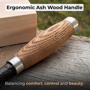 Wood Carving Chisel, 10 - 50 mm (0.39 - 1.97 inches) detail view by Sharky Forged Steel Tools