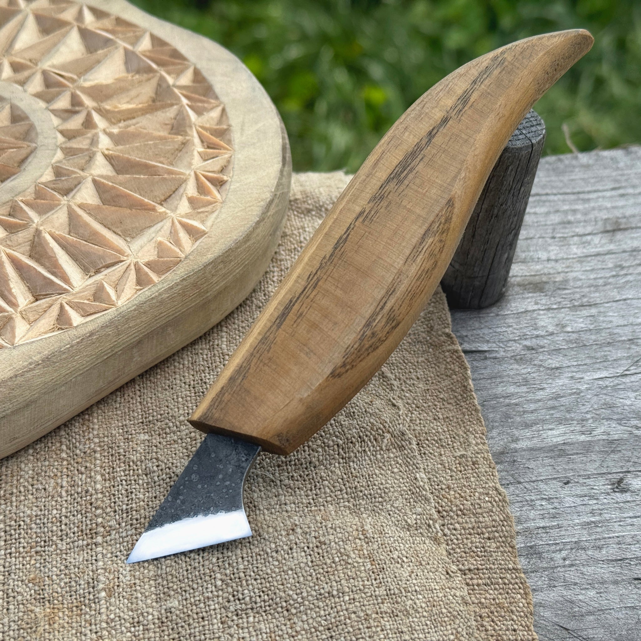 Wood Carving Knife, 2.5 cm (1 inch) by Sharky Forged Steel Tools