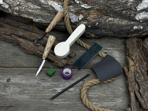 Wood Whittling Kit For Beginners – Spoon Carving Edition detail view by Sharky Forged Steel Tools
