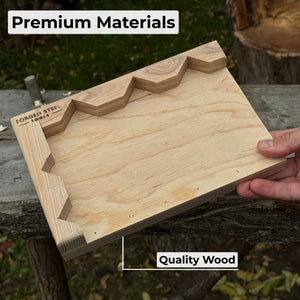 Wooden Bench Hook for Carving. Handcrafted Work Support for Wood Carving detail view by Sharky Forged Steel Tools