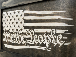 American Flag Gun Cabinet We The People Decorative and Secure Hidden Gun Safe (Black and White) by Bellewood Designs, Southern home decor detail photo 10