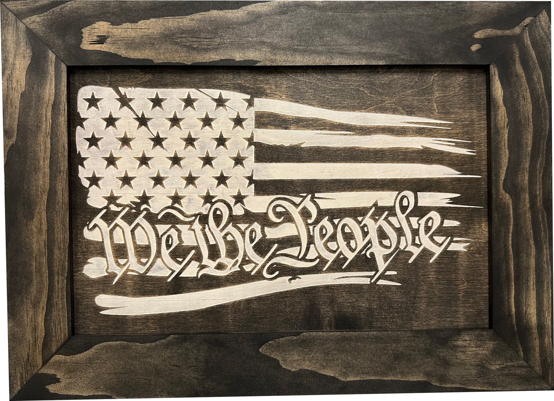 American Flag Gun Cabinet We The People Decorative and Secure Hidden Gun Safe (Black and White) by Bellewood Designs, Southern home decor detail photo 3