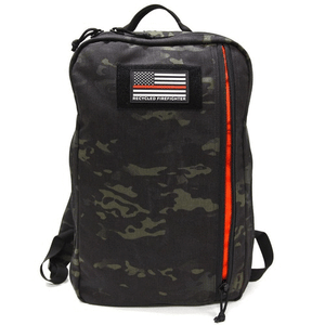 24 Hour Backpack by Recycled Firefighter, handmade leather goods detail photo 7