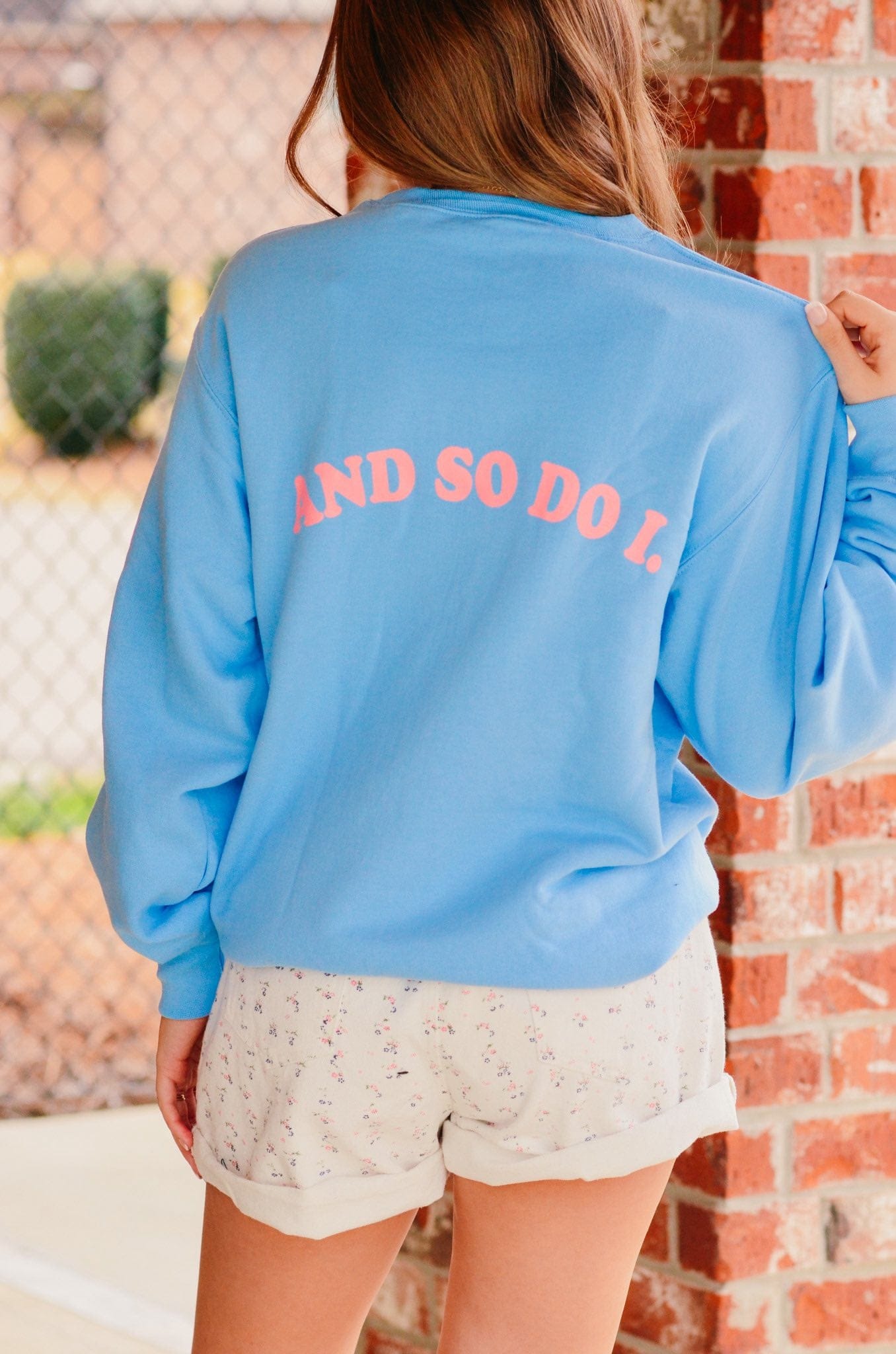 Y'all Need Jesus Light Blue Sweatshirt by Southern Bliss Company, Southern lifestyle apparel detail photo 2