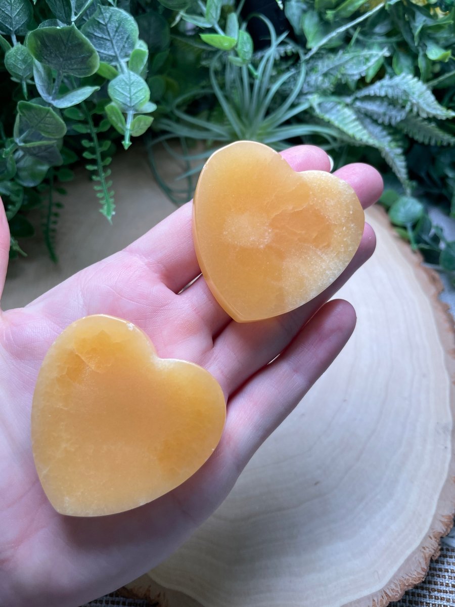 Squid Games Yellow Calcite Dalgona Cookie Heart detail view by Copper Ashes