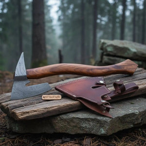 Axe Damascus Steel Axe Viking Axe Hatchet Axe Bearded Axe Tomahawk by JW SteelCrafts, Southern lifestyle apparel detail photo 3